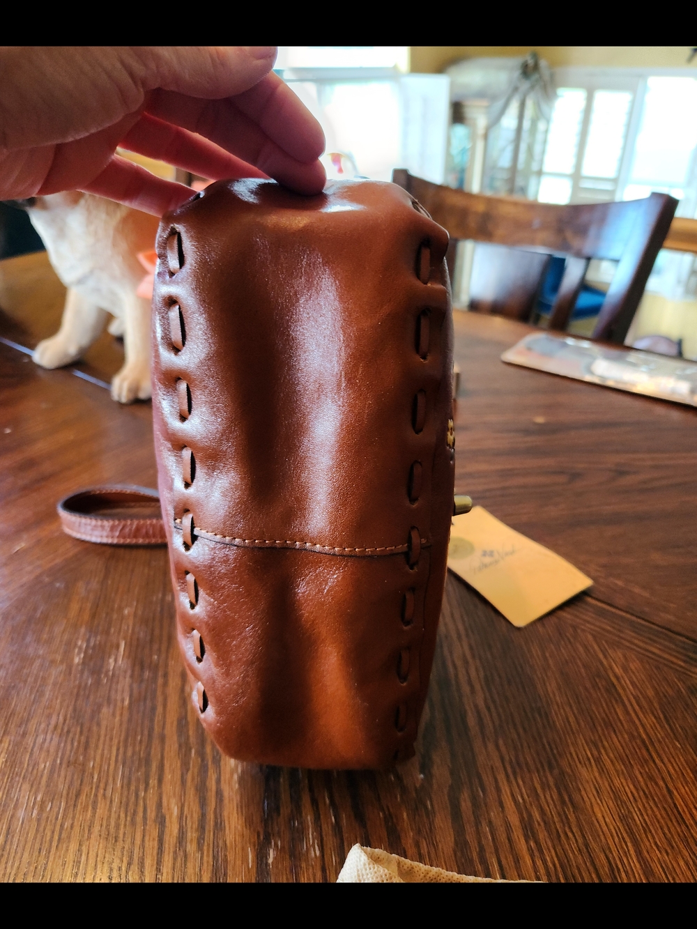 Patricia Nash Brown Floral Embossed Leather Crossbody Bag Anniversary Edition - Picture 10 of 15